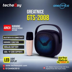 GTS-2008 Karaoke Wireless Speaker With Mic